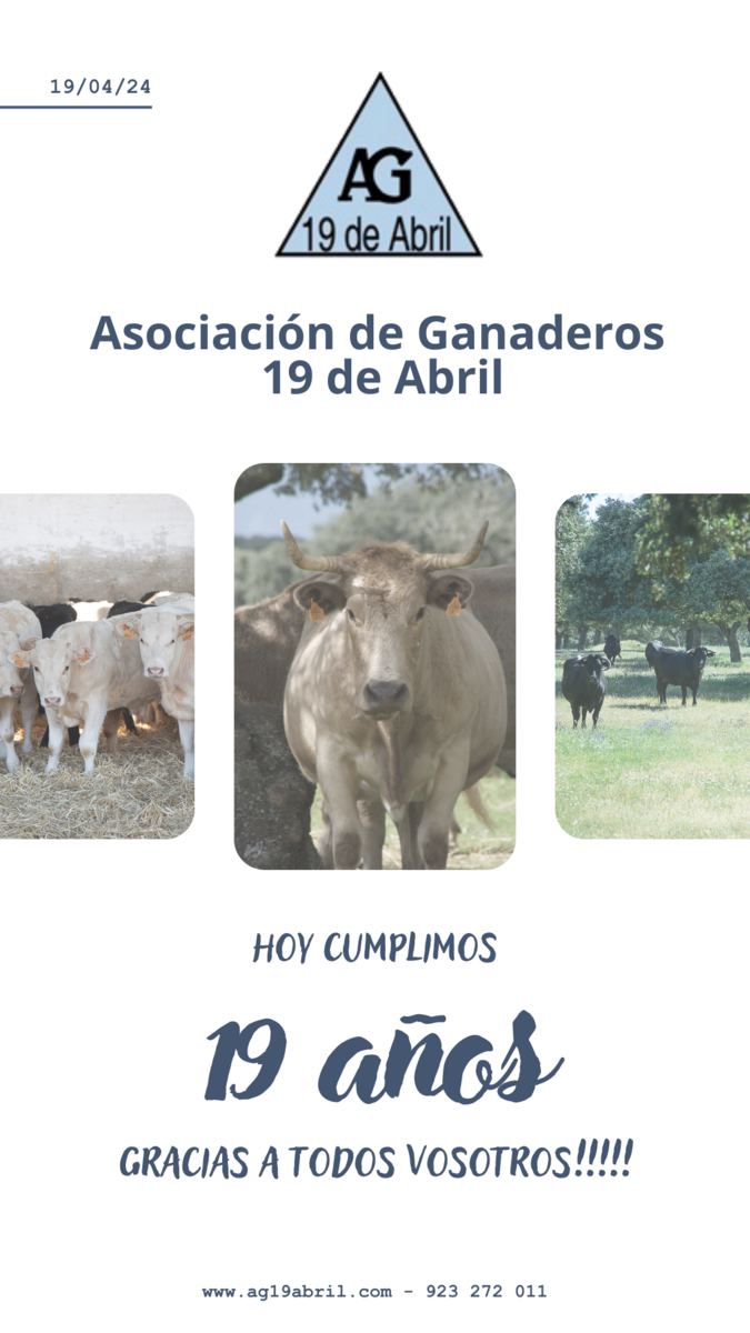 Folleto Asociación Ganaderos cumple 19 años