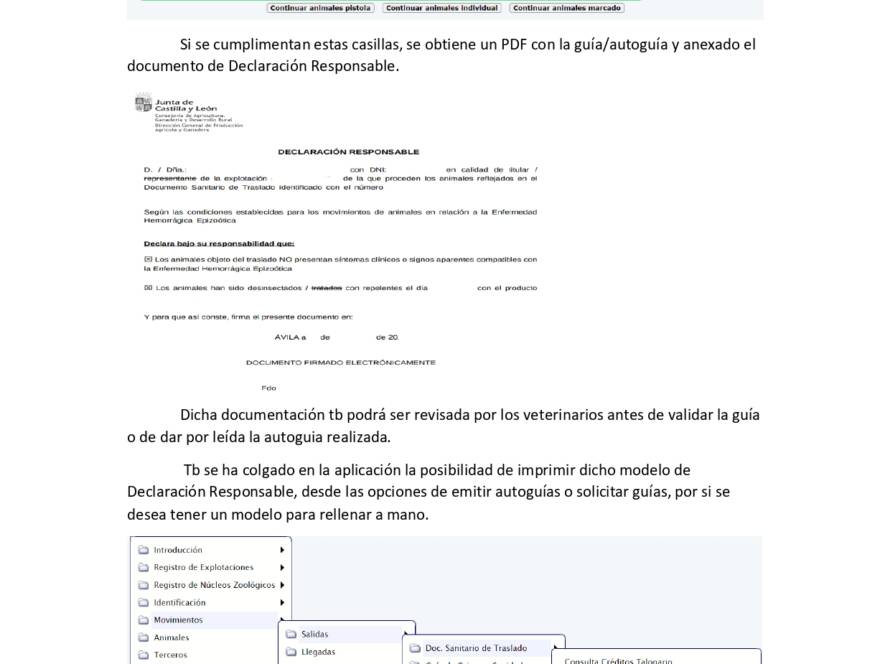 Imagen sobre la actualización del módulo ganadero por la EHE