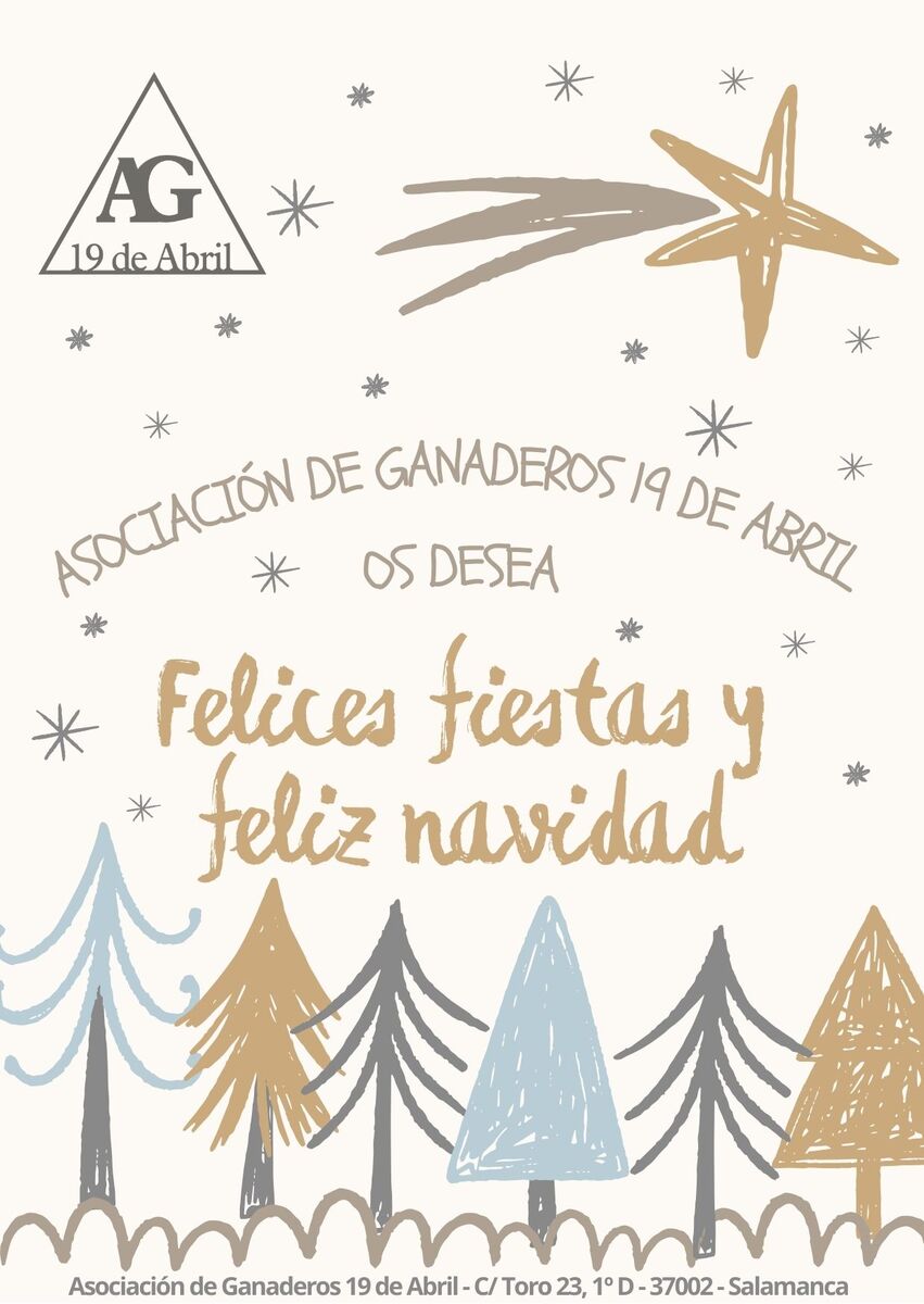 Folleto deseando felices fiestas y Navidad