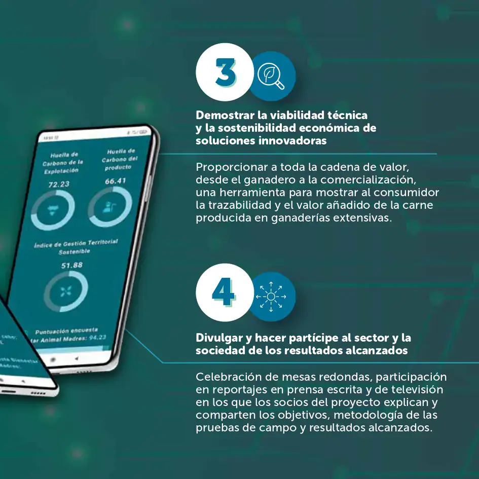 Descripción sobre como se lograron los objetivos 3 y 4